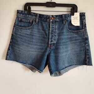 Ladies SZ 31 Madewell Mid Wash Curvy Brynn Denim Short